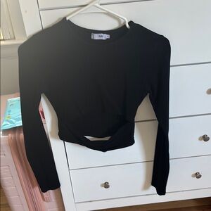 Black Long Sleeve Women's Top